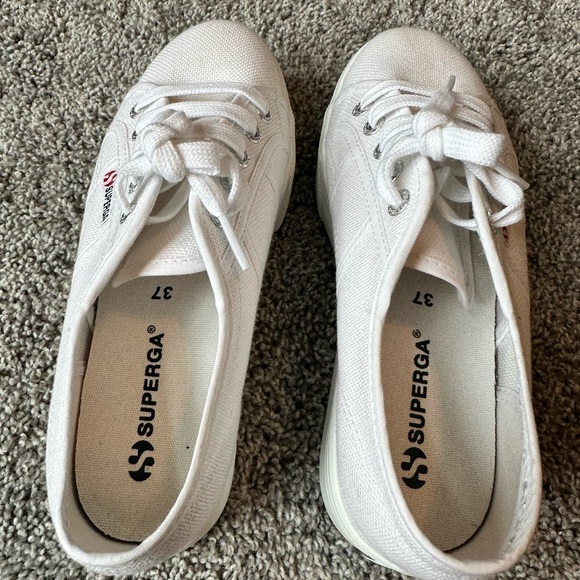 Superga Shoes Superga White Canvas Tennis Shoe Poshmark